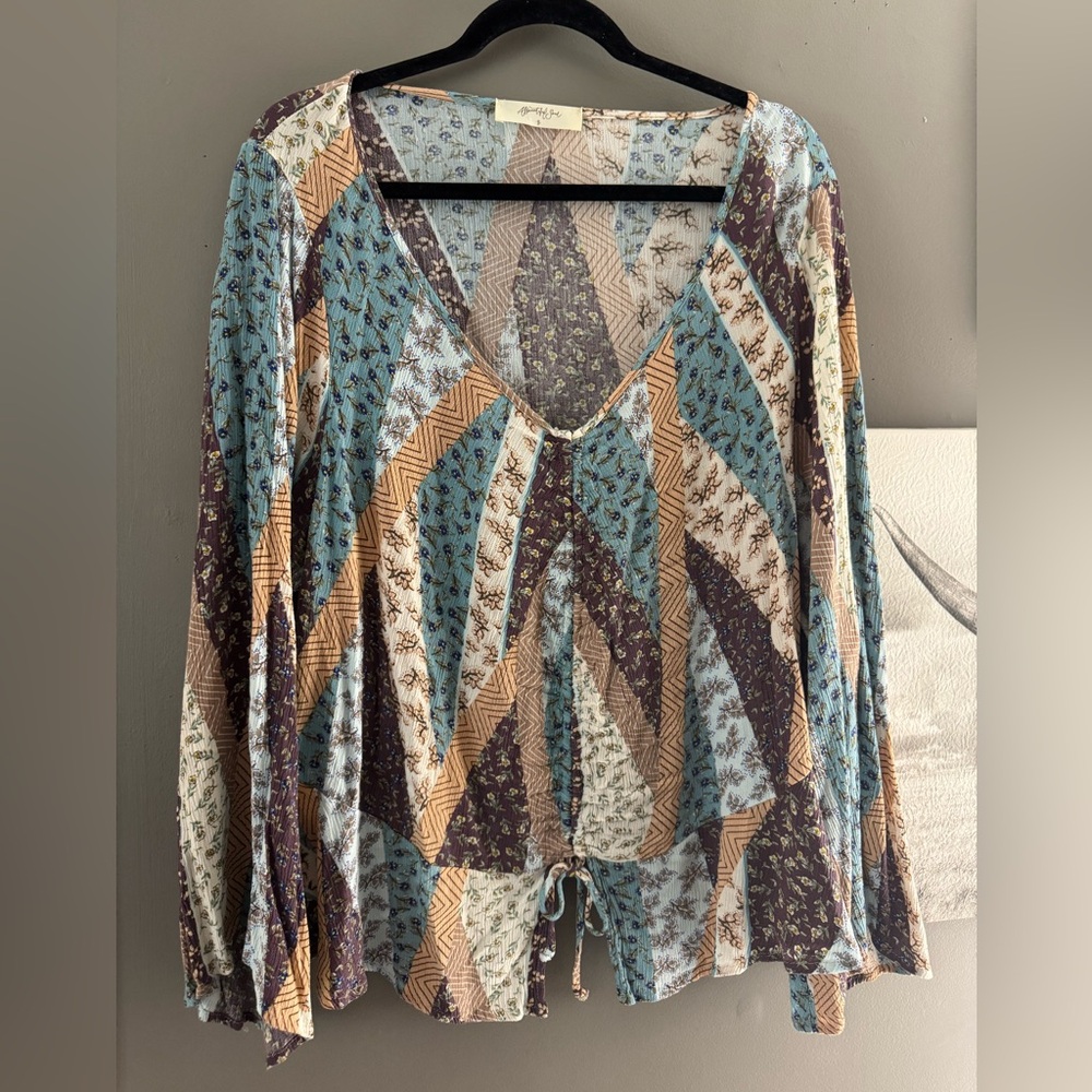 ARULA Multicolor Patchwork Blouse